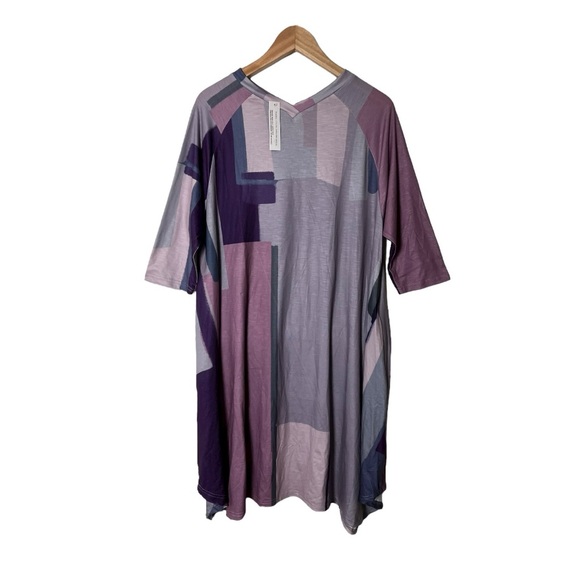 NWT 3 Potato Dress Tunic Purple Print Floral Art to Wear M - Picture 1 of 4